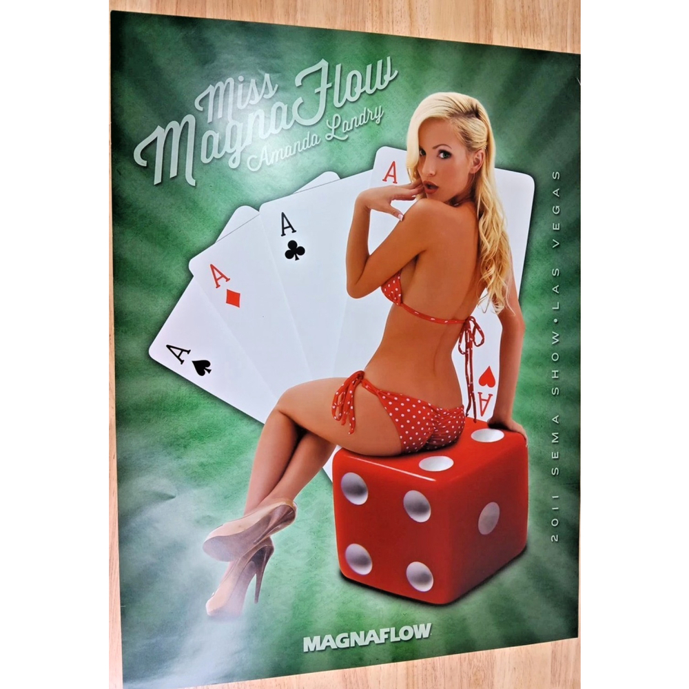 Miss MagnaFlow 2011 SEMA Las Vegas Poster No Pin Holes Amanda Landry USA